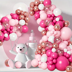 162 Pink Balloon Ring Arch Set for Princess Parties & Birthdays