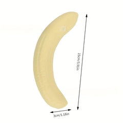 Realistic Banana Toy Soft Slow Acting Finger Licking Novelty Yellow Beige Flesh