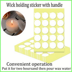 Double Sided Candle Wick Labels Round Adhesive Tags