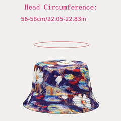 Creative Oil Painting Fisherman Hat Outdoor Sunshade Sunscreen Sun Protection