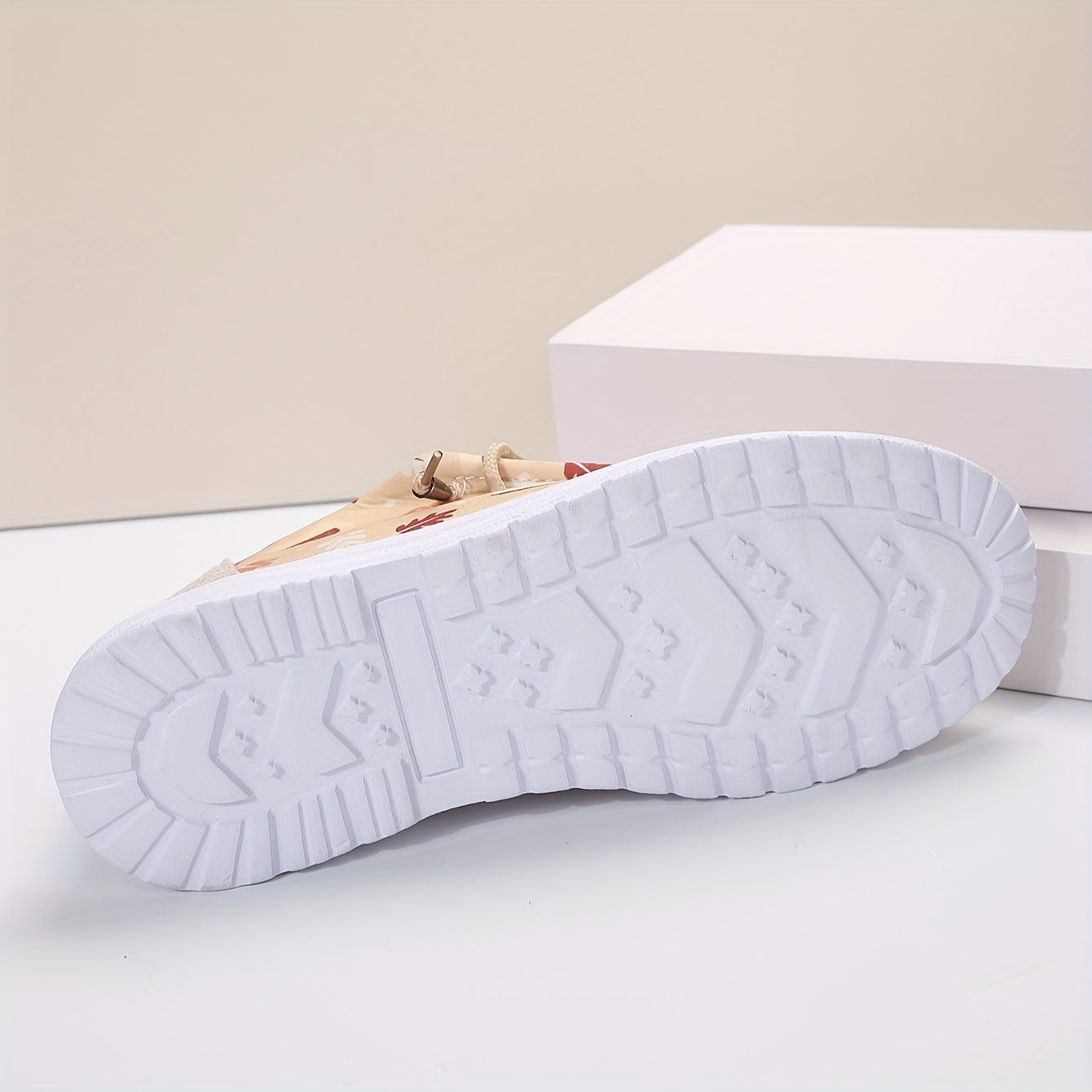 Women's Print Outdoor Casual Flat Shoes Lightweight Slip on Skate Shoes