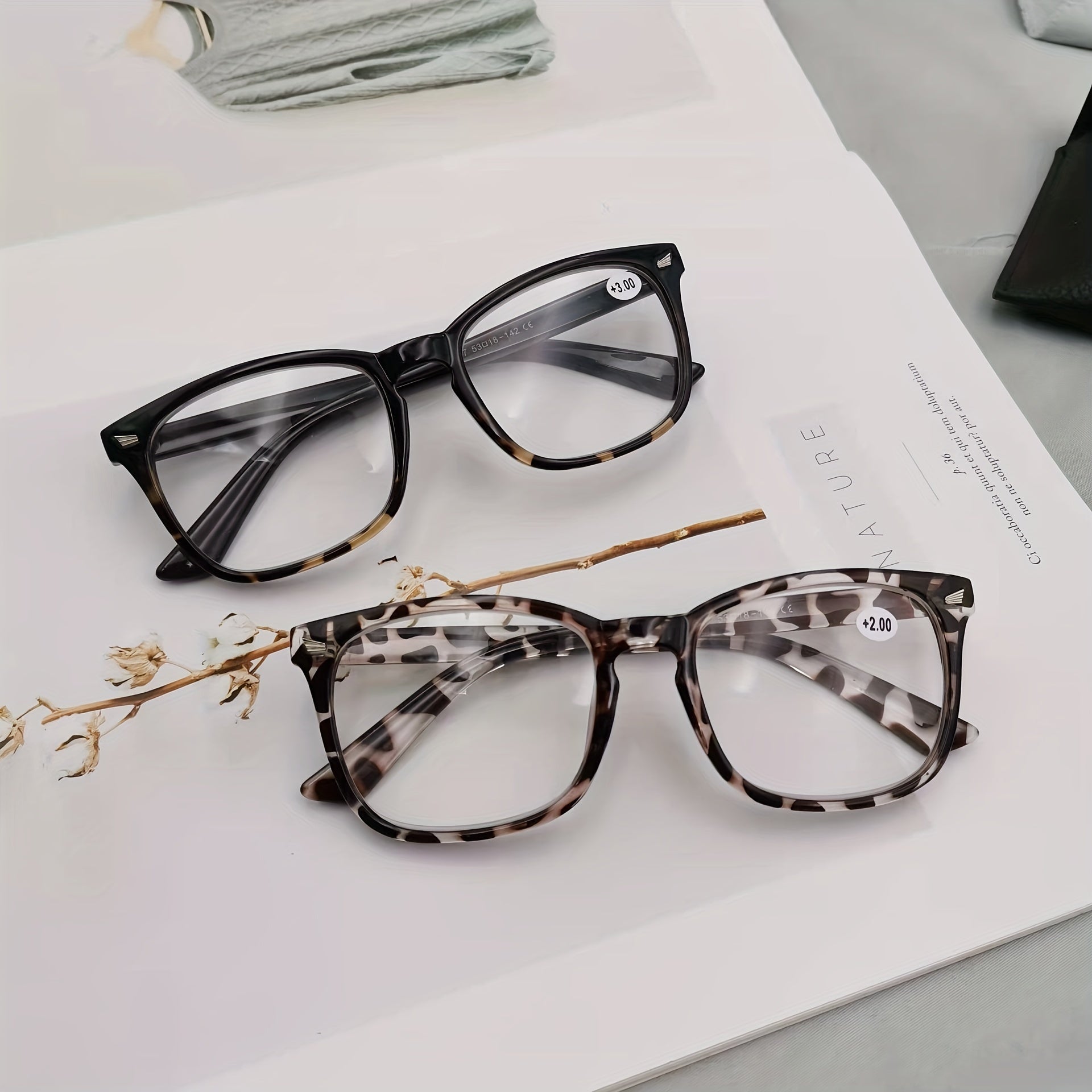 Vintage Clear Lens Cat Eye Glasses Minimalist Eyewear
