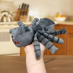 Zombie Spider Plush Toy with Red Eyes and Teeth