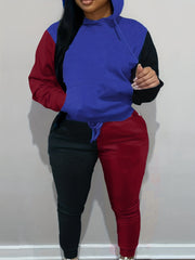 Colorblock Hoodie & Joggers Set