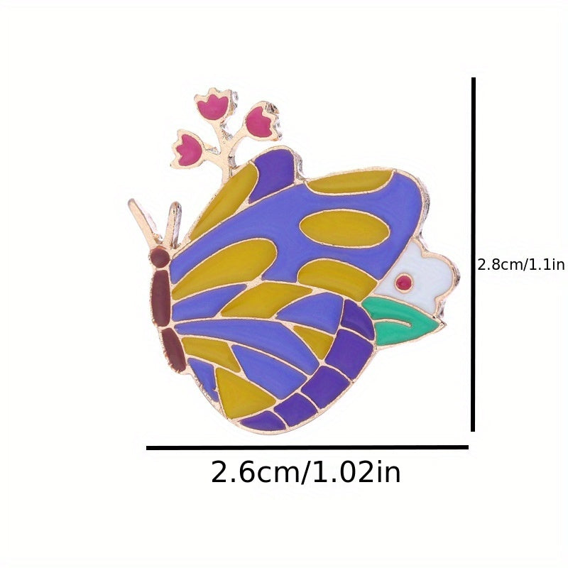 Colorful Butterfly Brooch for Backpack Bag Purse Gift Ornament