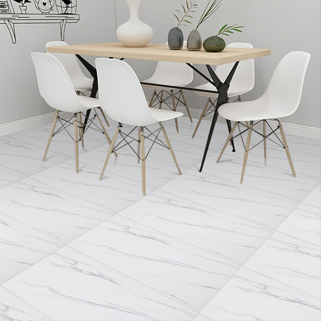 Waterproof Frosted Marble Sticker, Moisture-proof, 1pc
