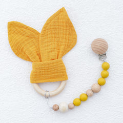 Teether Toy Set for Baby 6-12 Months with Silicone Anti-drop Chain