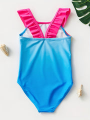 Toddler Girls Rainbow Unicorn One Piece Swimsuit