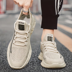 Men's Outdoor Breathable Lace-up Sneakers for Running Jogging