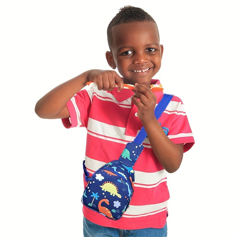 Kids Cross Body Bag Cartoon Dinosaur Print Shoulder Bag