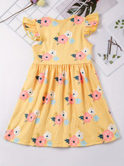 Toddler Girls Ruffled Sleeves Princess Dress For Party Kids Summer Clothes