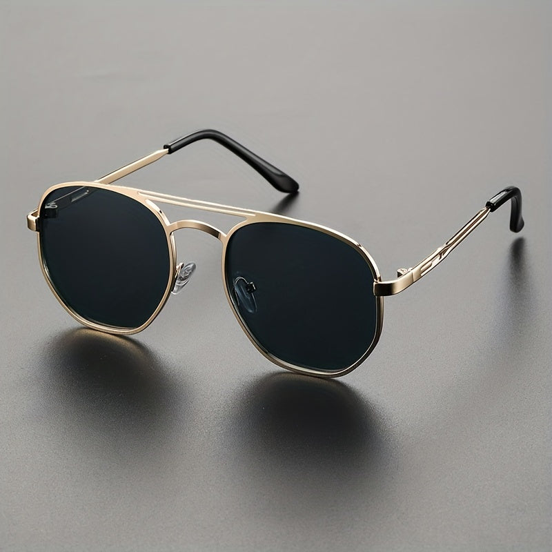 Men's Vintage Double Beam Sunglasses UV Protection