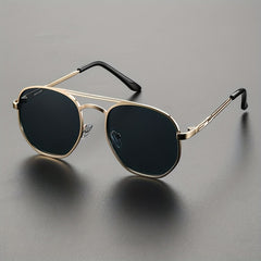 Men's Vintage Double Beam Sunglasses UV Protection