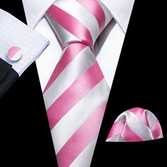 Barry Wang Wide Striped Tie Set for Evening Performances