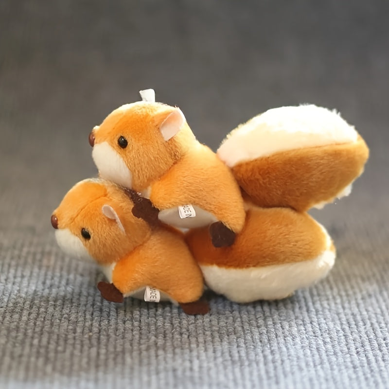 Set of 4 Cute Squirrel Stuffed Toys