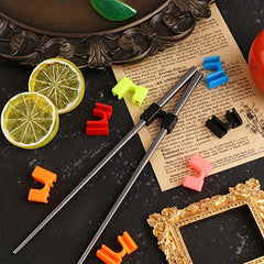 5pcs Reusable Chopsticks Helper with Hinge Connector