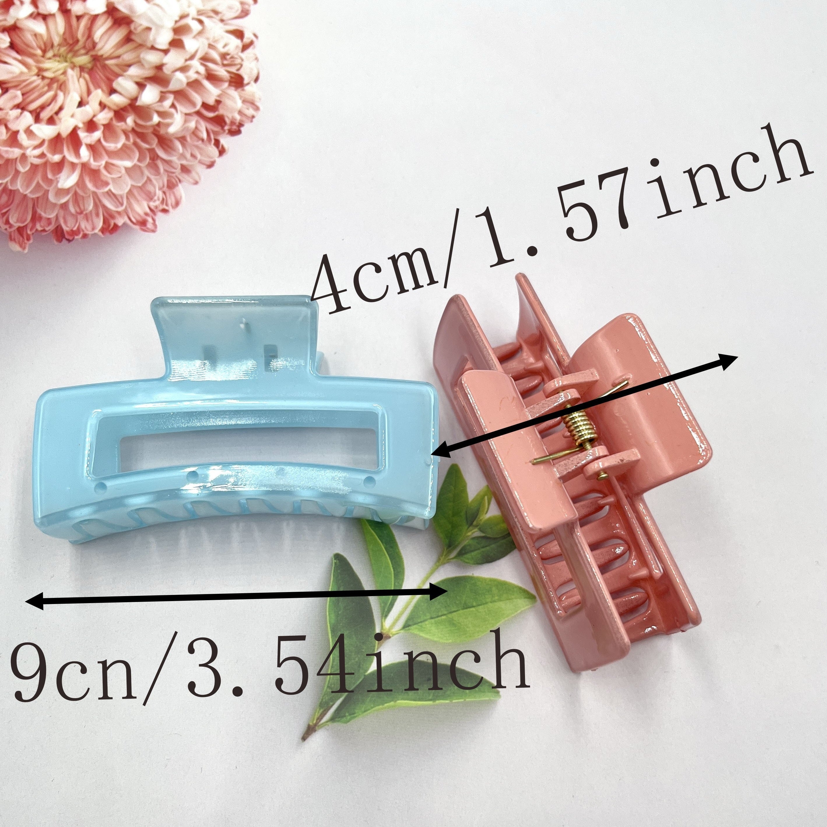 Square Hair Clips Claw Clips Decorative Hair Accessories For Girls