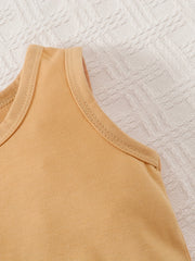 4pcs Baby Boys Casual Round Neck Tank Top Set for Summer