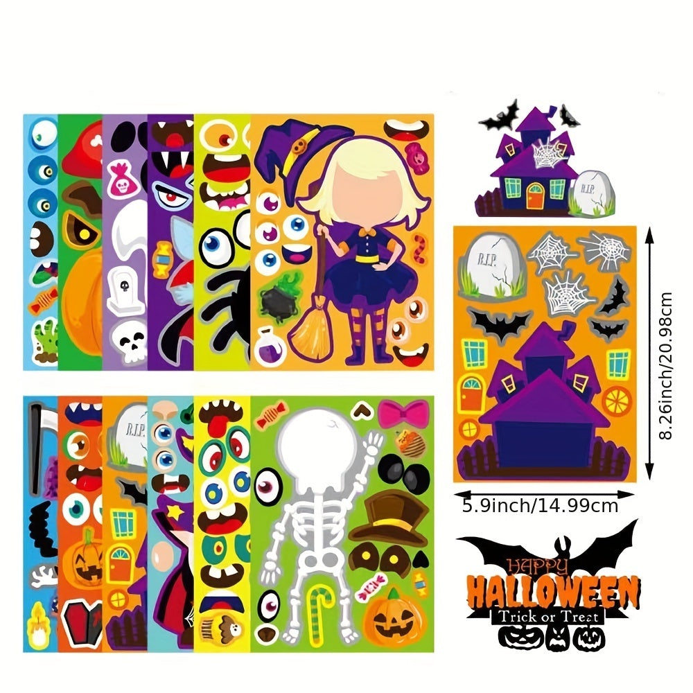 24pcs Halloween Toys Game Stickers - Halloween Party Event Gift Decoration Stick