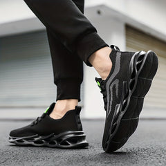 Men's Casual Woven Running Shoes Comfy Breathable Non Slip Sneakers