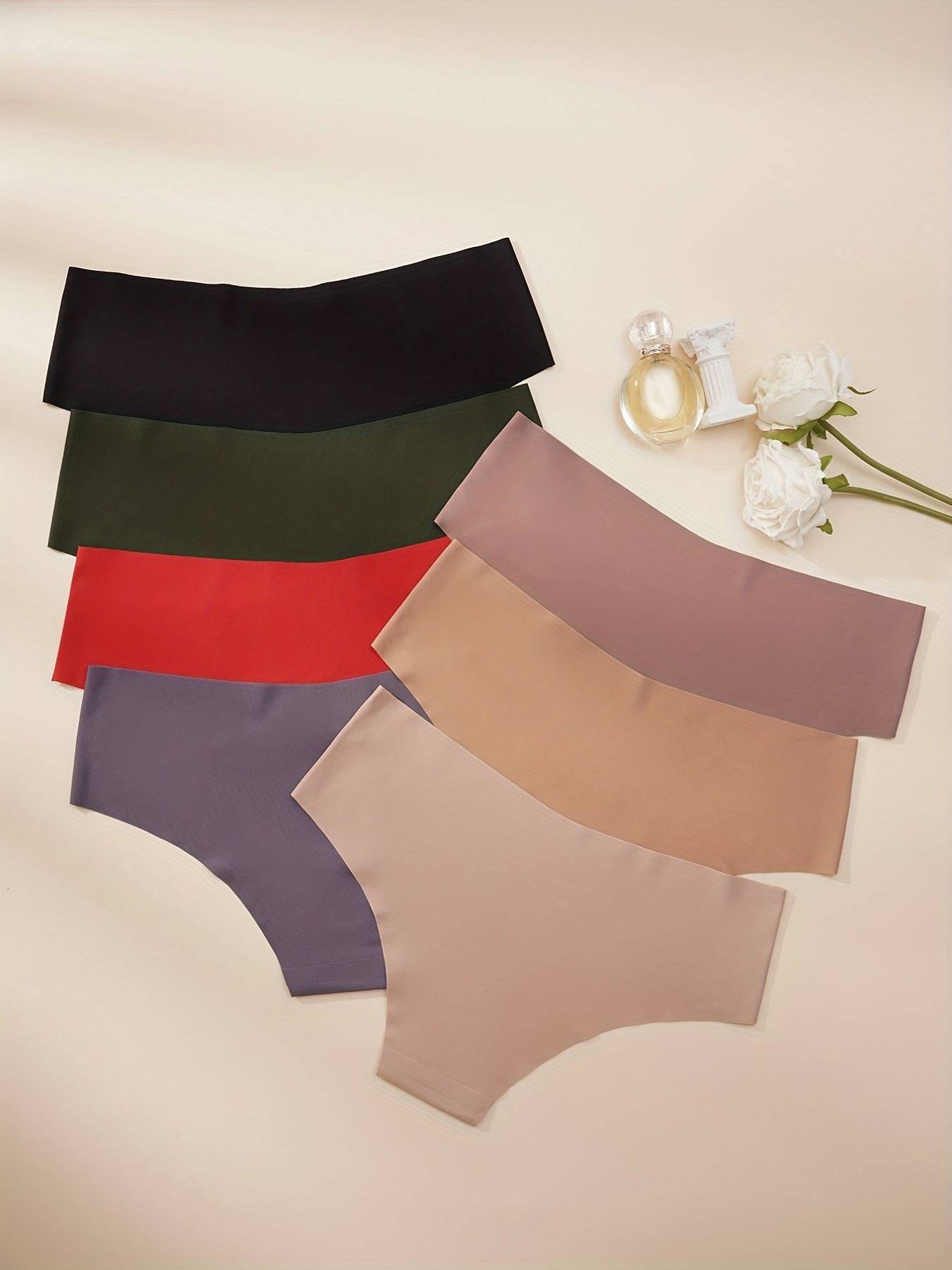7pcs Seamless Hipster Panties Comfy Stretchy Intimates Panties
