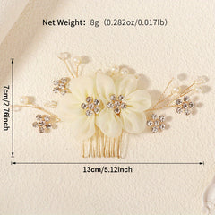 Chinese Style Floral Hair Comb for Brides