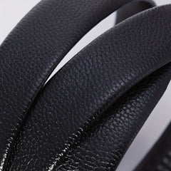Men's Business Automatic Buckle Pattern Belt Leather Belt