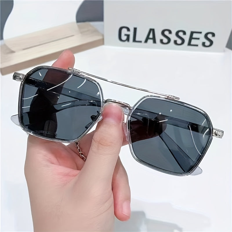 1pc Men's Double Beam UV Protection Outdoor Sunglasses