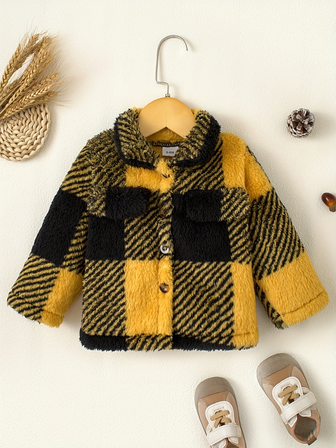 Baby Boys Casual Flannel Plaid Jacket