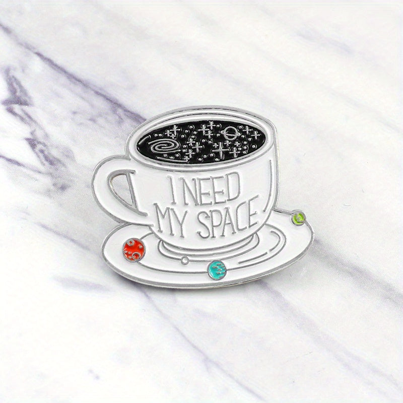 Solar System Coffee Enamel Pin Cup Backpack