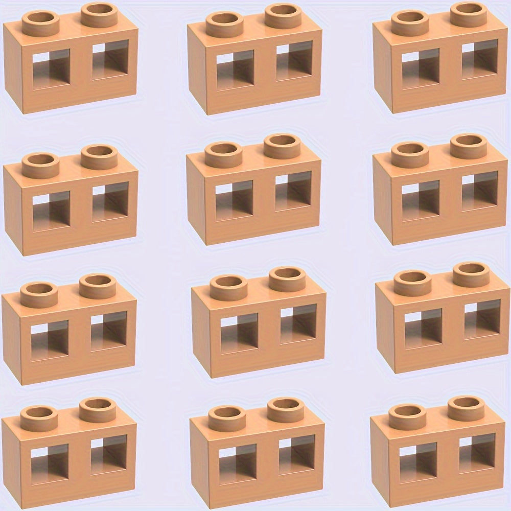 12pcs Building Blocks Set 1x2 High Wall Bricks with Dual Studs