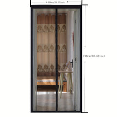 36pcs Magnetic Door Screen Fly Screen Curtains with Loop and Hook Full Frame
