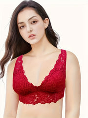 Lace Wireless Bra Comfy & Breathable Women's Intimates