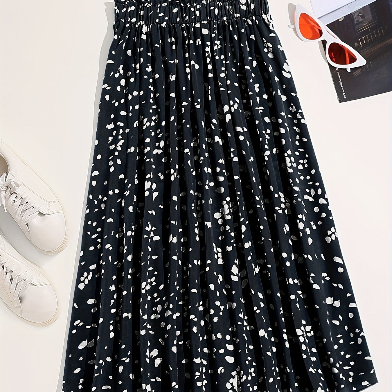 Elastic Waist Pleated Skirt for Women's Spring & Summer