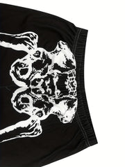 Skull Print Skinny Leggings High Waist Stretchy Leggings