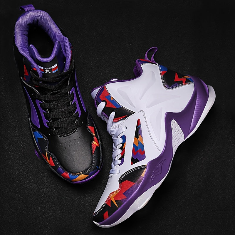 Women's Geometric Graphic Basketball Shoes Non slip Athletic Sneakers