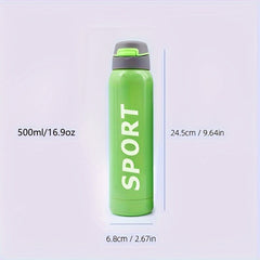 500ml Insulated Stainless Steel Cup With Straw for Outdoor Camping Travel