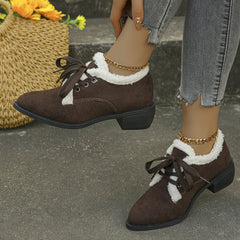 Plush Lined Thermal Furry Snow Boots Warm Snow Shoes