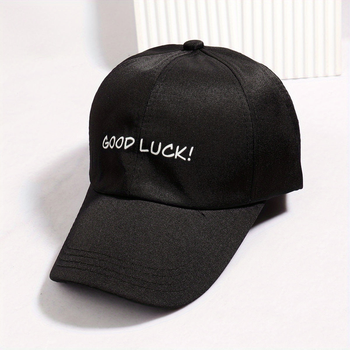 Good Luck Print Baseball Cap Sun Hat Adjustable