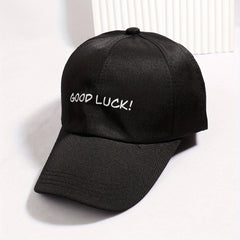 Good Luck Print Baseball Cap Sun Hat Adjustable
