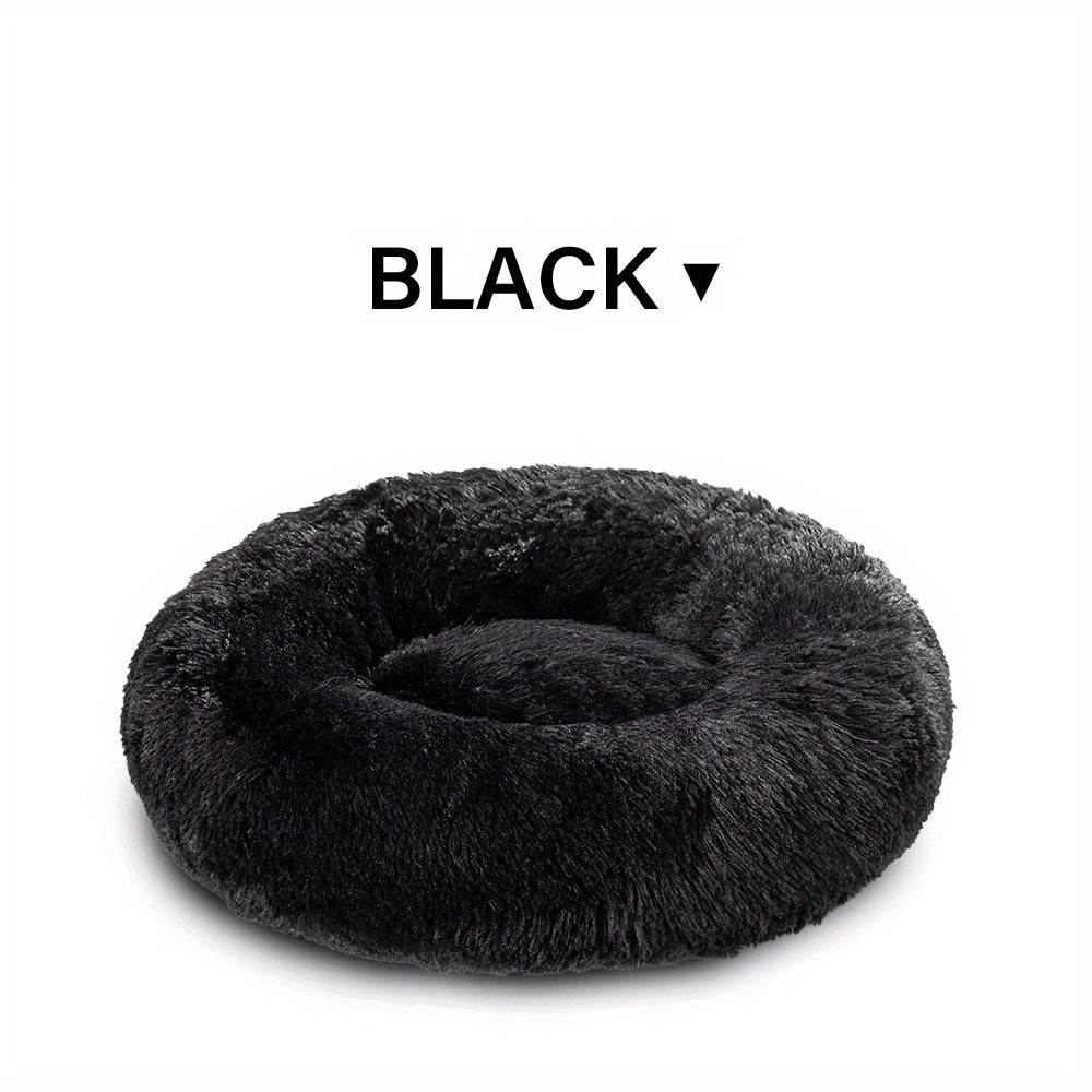 Plush Dog Bed Anti-anxiety Round Pet Bed