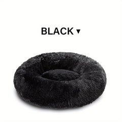 Plush Dog Bed Anti-anxiety Round Pet Bed