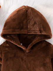 Baby Boys Hooded Sweatshirt Trousers Set For Autumn And Winter