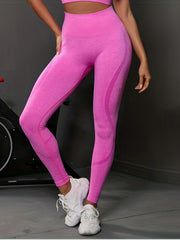 Solid High Stretch Yoga Leggings for Summer Sports