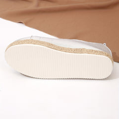 Women's Lace Up Espadrille Flats Round Toe Platform Sneakers