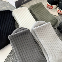 5 Pairs Comfy & Breathable Solid Socks for Women
