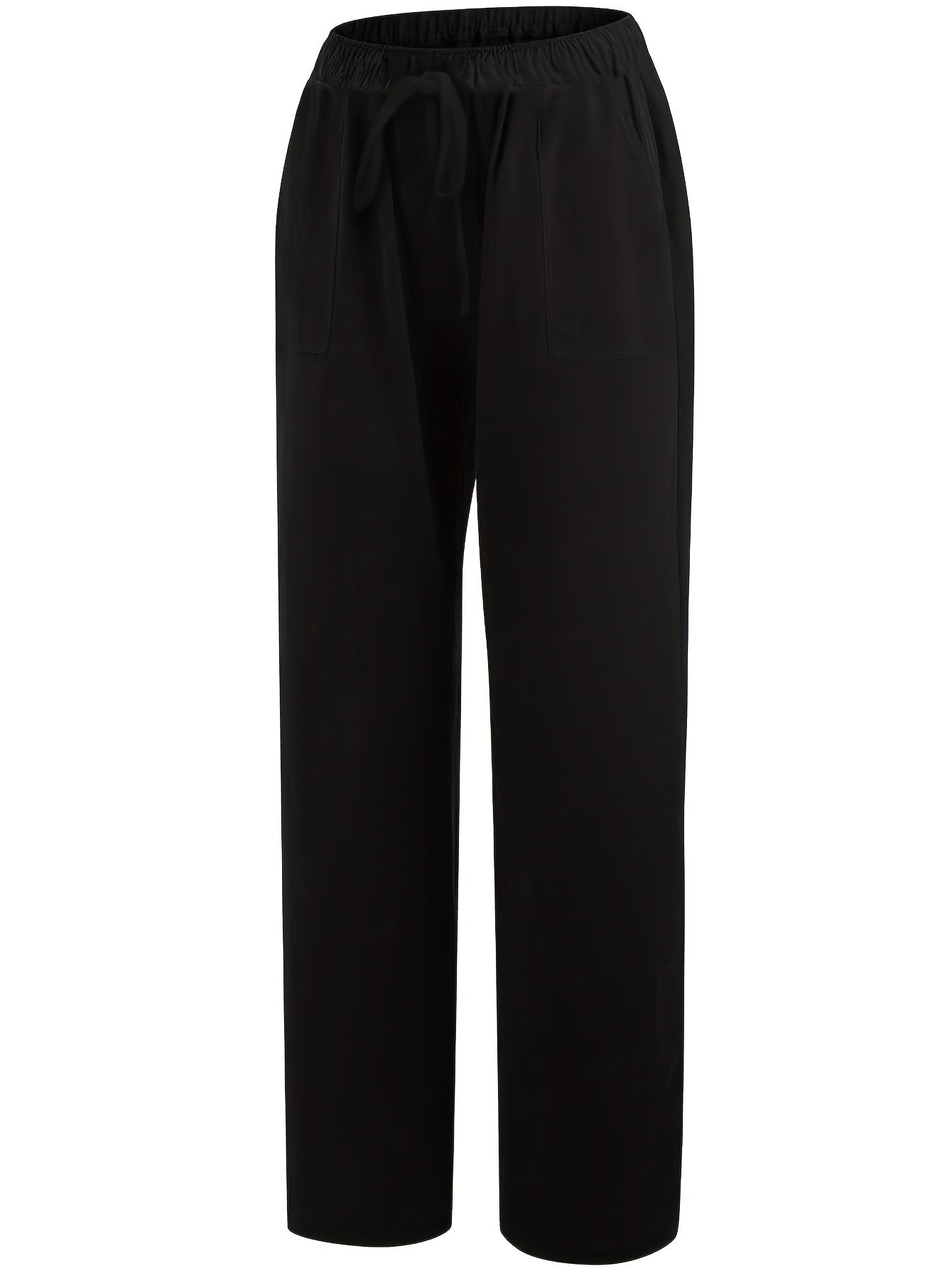 Casual Wide Leg Low Waist Pants Women's Clothing