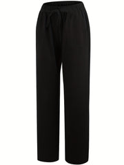 Casual Wide Leg Low Waist Pants Women's Clothing