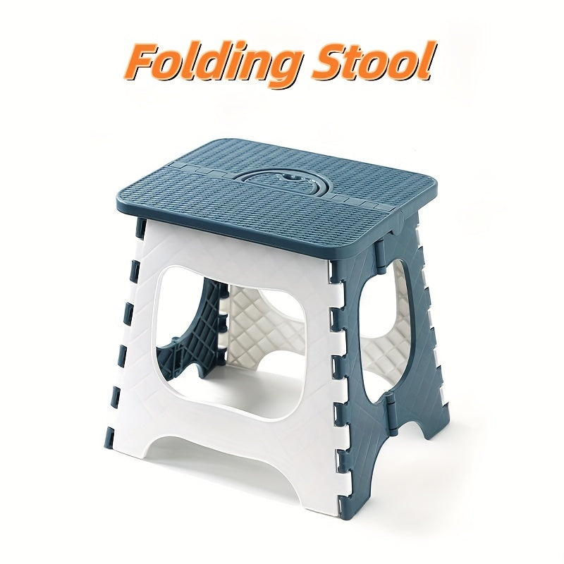 1pc Portable Folding Stool Plastic Small Stool Outdoor Fishing Train Boarding