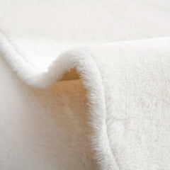 Rabbit Plush Sofa Slipcover Pet-Friendly Thick Protector Fuzzy Non-Slip Cover